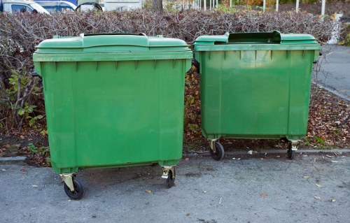 Garden waste being collected in a Crouch End garden