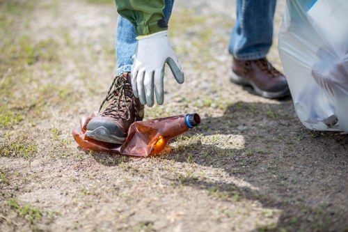 Customer interacting with muck away service provider